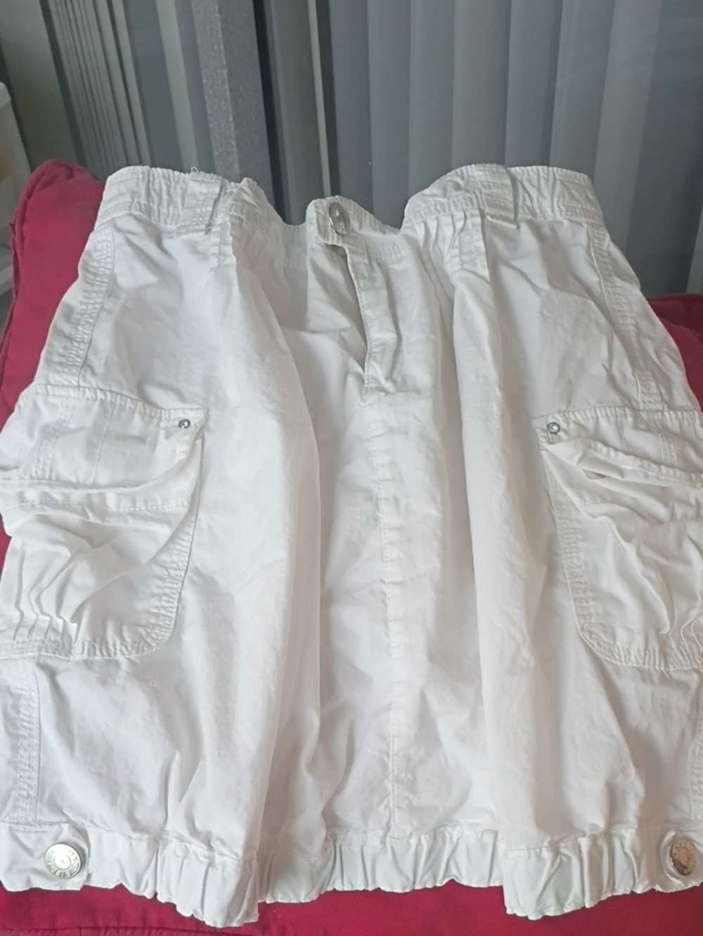 White Cargo Skirt with Pocket Details Very Y2K